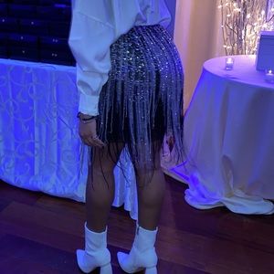 Beaded skirt | Sequined skirt | Black New Years skirt